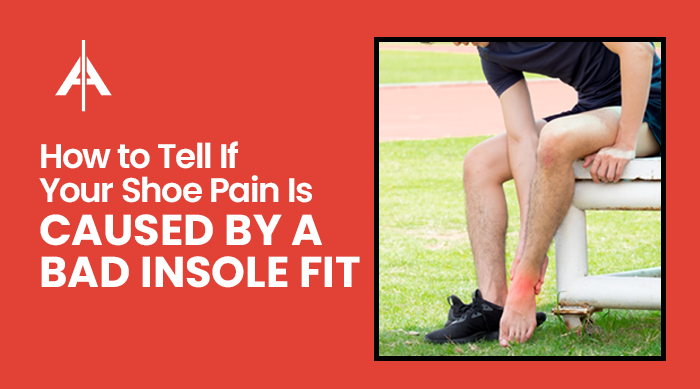 Outdoor runner gripping inflamed foot area, showing signs of insole-related discomfort.