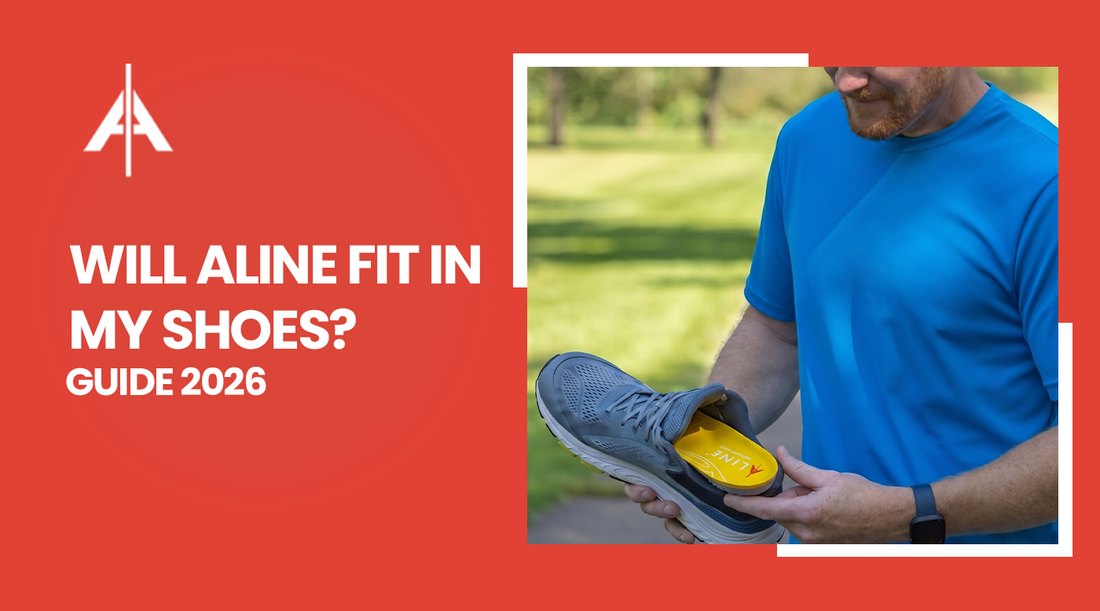 ALINE insoles will fit your running shoes, work boots, or cycling shoes