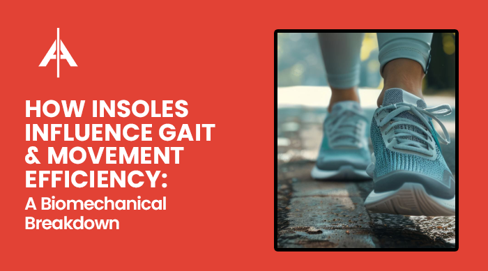 Person walking in athletic shoes demonstrating how insoles affect gait and movement efficiency