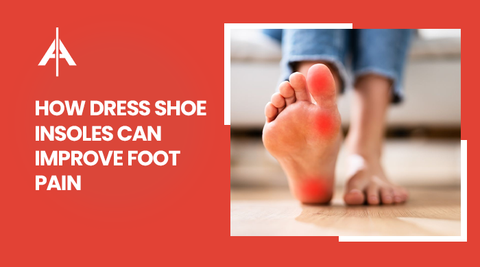 Orthopedic dress shoe insoles – designed to relieve foot pain, support arches, and improve comfort.