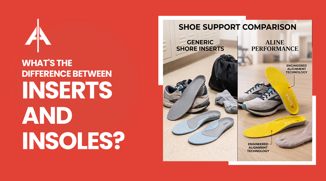 Inserts vs insoles comparison showing full-foot and targeted support